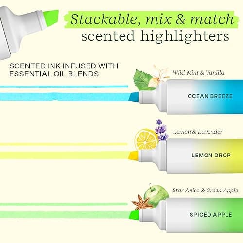 Lifelines Writing Wellness Gift Set - Aromatherapy & Sensory Immersion | Scented Writing Set Includes Finger Maze Sensory Journal, 3 Scented Stacking Highlighters & 2 Lava Gel Pens thumbnail 6