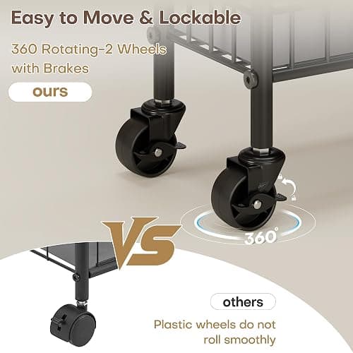 Qiaoxuan Slim Rolling Storage Cart with Wheels, Metal 6 Tier Mobile Shelving Unit Organizer Kitchen Utility Cart for Office Bathroom Kitchen Laundry Room Narrow Places (6inches) thumbnail 5