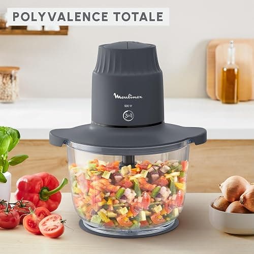 Moulinex Choppeo, Hachoir avec bol en verre, Capacité utile de 1L, Verre borosilicate, 2vitesses, Java Pepper DJ602110 thumbnail 6