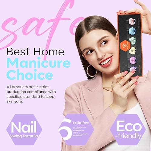 modelones Nail Polish Set, 6 Colors 2025 Summer Macaron Pastel Nail Polish Soft Pink Purple Blue Green Orange Quick Dry Nail Polish Kit Salon Home DIY Manicure Kit Gift For Women Girl - A07-Macaron thumbnail 7