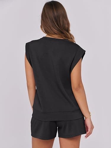 ANRABESS Two Piece Sets for Women 2026 Summer Short Lounge Set Casual Beach Vacation Outfits Spring Sweatsuits Tracksuit thumbnail 5