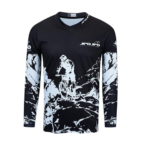 Kids Cycling Jersey Children Mountain Bike Motocross Long Sleeve Boy Shirt Downhill Top Clothing - Image 1