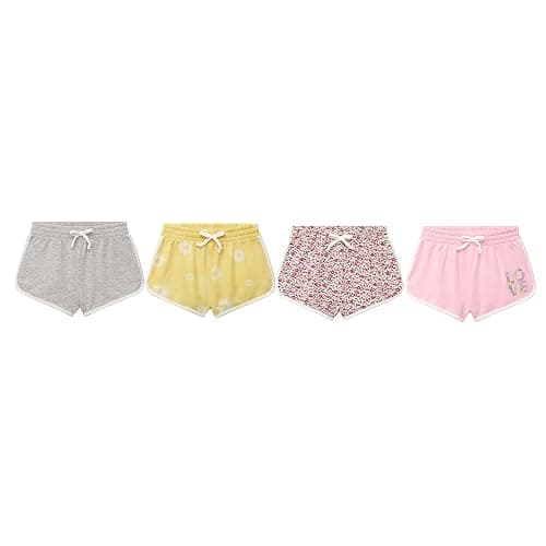 BTween Girls 4 Piece Active Performance Dolphin Shorts with Faux Drawstring, Sports Running Shorts for Kids thumbnail 2