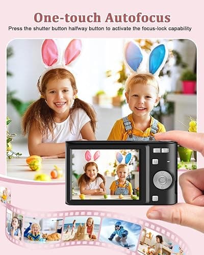 Digital Camera, Autofocus 50MP Vlogging Camera with 32G TF Card & 2 Batteries, 16X Zoom, Flash, Anti-Shake, Compact Portable Small Point and Shoot Digital Camera for Kids Student Teens Beginner thumbnail 5