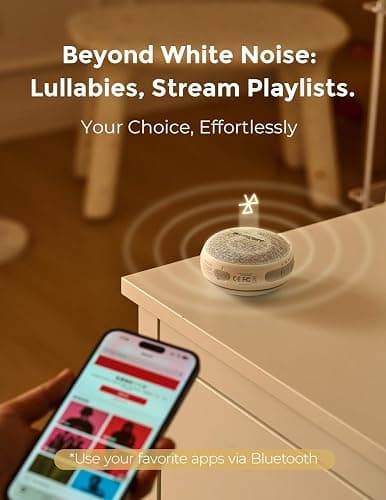 Momcozy Portable Sound Machine with Night Light, White Noise Sound Machine for Baby, 20 Soothing Sounds, Sound Therapy, Long-Lasting Power, Timer, Clips on Stroller, Baby Shower Gifts thumbnail 7