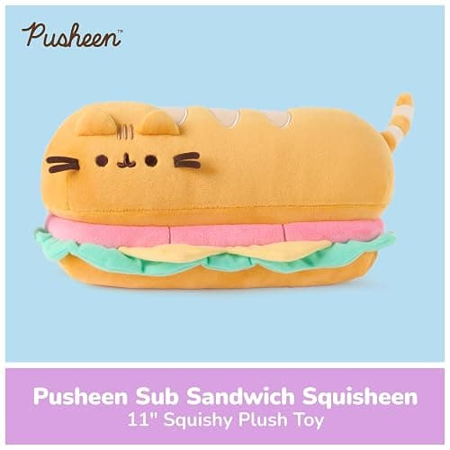 GUND Pusheen Sub Sandwich Squisheen 11-Inch Squishy Plush Toy; Ages 8+ | Promotes Exciting Character Roleplay, Early Sensory Discovery, and Creative Storytelling; Soft, Comforting, Collectible Plush thumbnail 3