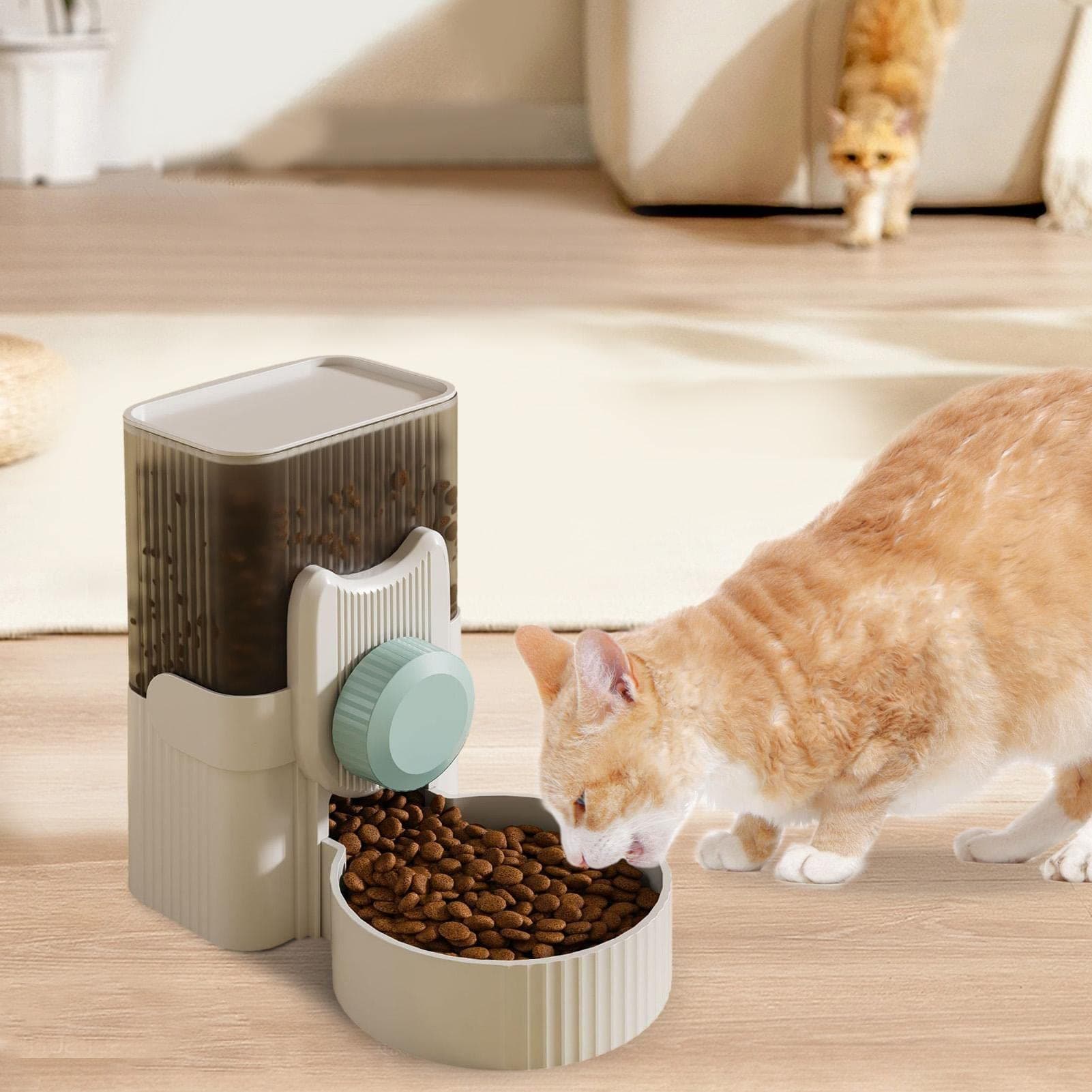 Cat Food Dispenser - Automatic Food Water Dispenser - 34 oz Auto Feeder Waterer, Water Food Bowl Dog Feeding Station for Cage Pet for Dog Cat Rabbit Chinchilla Ferret Wynott thumbnail 6