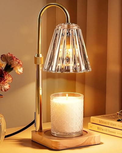 Marycele Candle Warmer Lamp with Timer & Dimmer - Mothers Day Gifts for Women Mom Her, Aesthetic Office Home Decor, Adjustable Height Wax Melter for Candle Jar & 3-Wick Candles (2 Bulbs Included) - Image 1