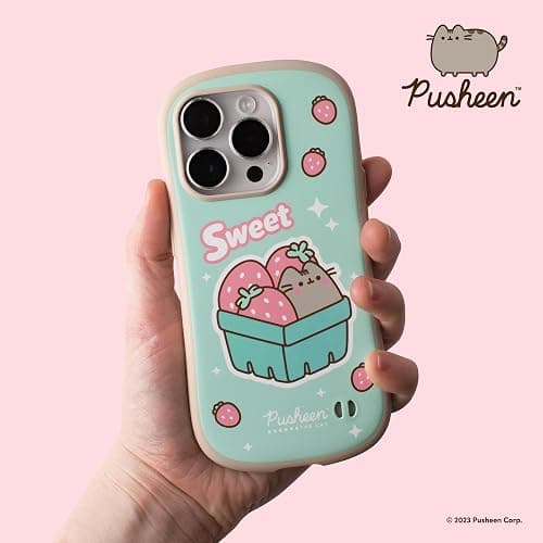 iFace Case for iPhone 15 Pro Max (6.7”) Pusheen First Class Case - Cute Shockproof Dual Layer [Hard Shell + Bumper] Protective Phone Case - Strawberries thumbnail 3