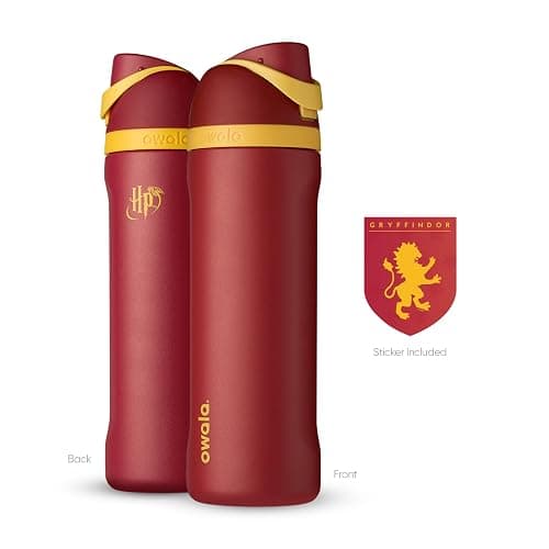 Owala Harry Potter FreeSip Insulated Stainless Steel Water Bottle with Straw, BPA-Free Sports Water Bottle, Great for Travel, 24 Oz, Gryffindor thumbnail 6