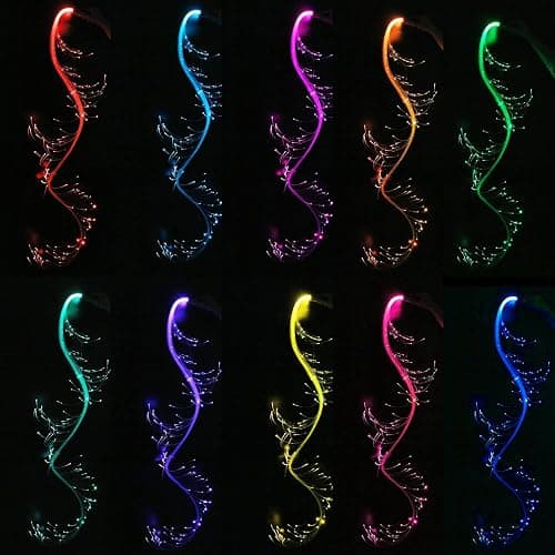 AMKI 6ft Rechargeable LED Fiber Optic Whip, 360 Swivel 36 Mode Effects Super Bright Light Up Dance Rave Toy Great for Raves Parties, Light Shows, EDM Pixel Whip Flow Lace Dance Festival thumbnail 4