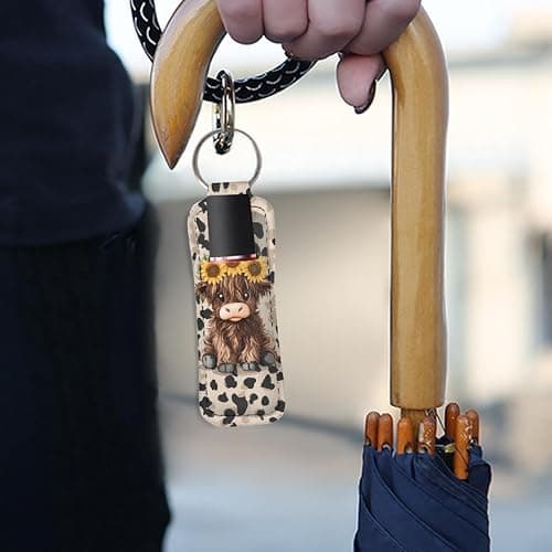 CLOHOMIN Chapstick Holder Keychain Chapstick Lipstick Holder Key Chain 3.7 x 1.5 Inch Lip Balm Holder for Women Girls thumbnail 4