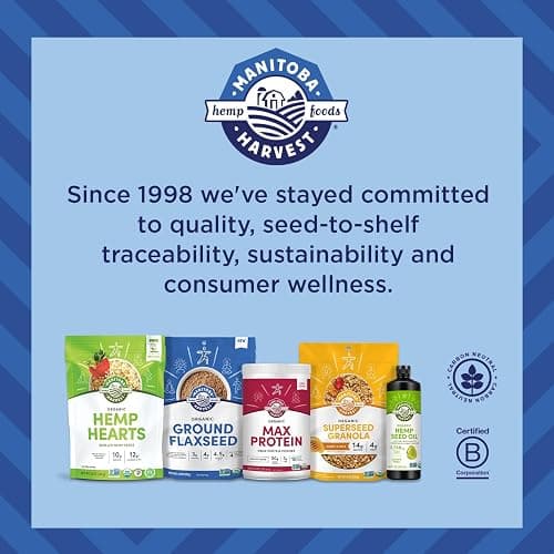 Manitoba Harvest Whole Organic Flaxseed, 5g Plant Based Protein and 9g Omegas 3 & 6 per 30g Serving - Perfect for Smoothies, Yogurt & Cereal - Non-GMO, Organic, Vegan, 10oz (Pack of 1) thumbnail 6