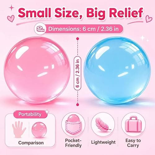 2Pcs Coconut Oil Squishy, Shapeable No Rebound Stress Relief Ball, Fun Sensory Fidget Toy, Fun Anxiety Gift for Adults & Kids. thumbnail 2