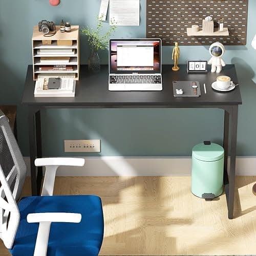BestOffice Computer Desk,Home Office Desk, Modern Simple Style for Home Office Study Writing (Black, 39 inch) thumbnail 2