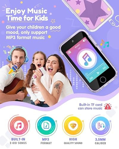 JOYJAM Phone for Kids Age 3-8, 3.5'' Touchscreen Kids Smart Phone for Girls Christmas Birthday Gifts, Learning Toy Phone with Dual Camera, ABC Learning, Habit Tracker for 3 4 5 6 7 8 Year Old thumbnail 7