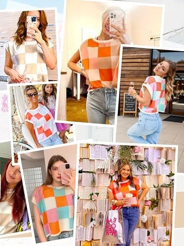 Womens Fall Crop Tops 2025 Cap Short Sleeve Sweater Western Loose Pullover Business Vacation Outfits Trendy Winter Top thumbnail 5