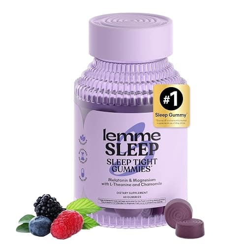 Lemme Sleep Gummies with 5mg Melatonin, 30-Day Supply | 5 mg Melatonin, Elderberry, Magnesium, L-Theanine, Chamomile, Lavender, Drug-Free Sleep Aid, Gluten & Gelatin Free, Non GMO - Image 1