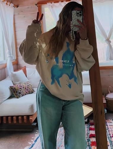 Aelfric Eden Graphic Hoodies Vintage Printed Hoodie Sweatshirt Casual Oversized Long Sleeve Streetwear Hooded Pullover thumbnail 3