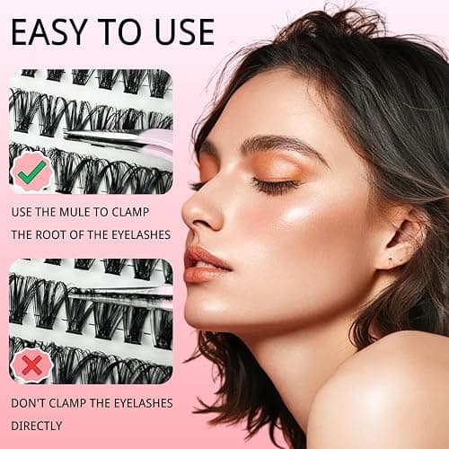 KEYRI 580 Pieces Individual Eyelashes 30-40-50-60-80-100D Cluster Lashes Kit DIY Eye Lashes Fluffy Russian Eyelashes Extensions Curly Durable Eyelash Clusters for Girls and Women (8-16mm Mix) thumbnail 4