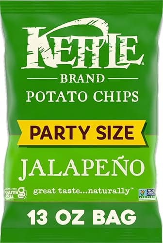 Kettle Brand Potato Chips, Jalapeno Kettle Chips, Party Size, 13 Oz - Image 1