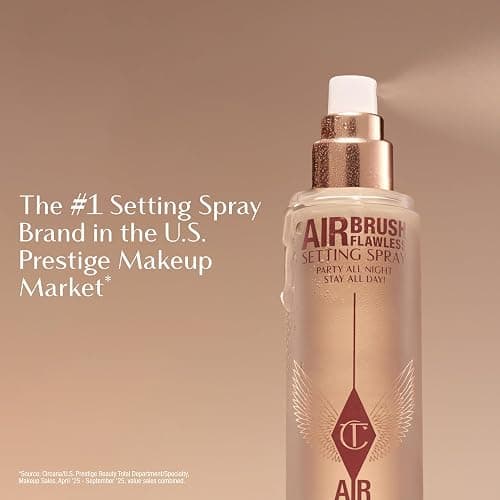 Charlotte Tilbury Airbrush Flawless Setting Spray - Gift Set Essential - Ultra-Fine Mist to Prime & Set Makeup - Perfect for Pairing with Other Skincare & Makeup Favorites thumbnail 6