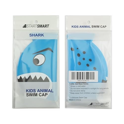 STARTSMART Kids Fun Silicone Swim Cap for Boys and Girls - Sharks & Minnows by Start Smart thumbnail 4