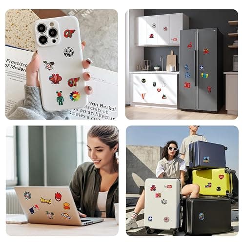 Cool Brand Stickers for Adults,for Teenagers 101 Pack Decals for Laptop Computer Skateboard Water BottlesWaterproof Vinyl Stickers Pack for Laptop, Skateboard, Luggage thumbnail 7