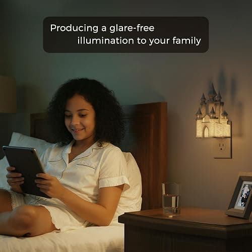 L LOHAS LED 3D Castle Night Lights Plug into Wall, Colored LED Night Light for Kids, Built-in Dusk to Dawn Sensor, Dimmable Night Light for Kids Room Bedroom Bathroom Hallway thumbnail 5