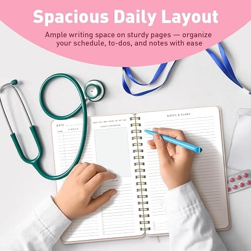 Sweetzer & Orange Daily Planner Notebook – Undated Two-Page Daily Layout with Hourly Schedule, To-Do List, Priorities, and Notes – 6.5" x 9.5" Spiral Bound Productivity Organizer – 160 Pages thumbnail 5
