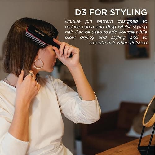 Denman D3 Original Curl Definer & Styler, Curly Hair Brush for Women & Men – 7 Row Detangling & Curl Defining Brush for Smooth Defined Curls - a precision Styling Brush for straight hair thumbnail 4