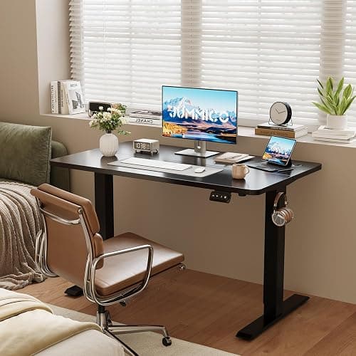 JUMMICO Electric Standing Desk, 100 x 60 cm Home Office Height Adjustable Desk, Computer Lift Table with Smart Panel & Memory Function, Black thumbnail 4