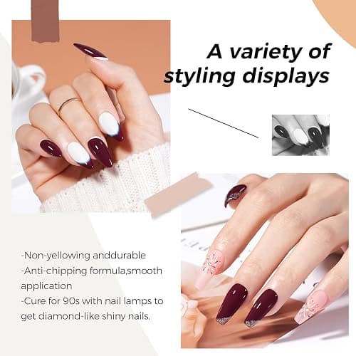TOMICCA Vernis Semi Permanent, Rouge Cerise Vernis Gel UV Semi Permanent, Soak Off Vernis Gel UV LED Gel Cadeau Pour Salon de Manucure DIY Home, 8ML thumbnail 7