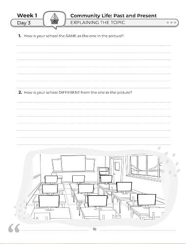 1st Grade Social Studies: Daily Practice Workbook | 20 Weeks of Fun Activities | History | Civic and Government | Geography | Economics | + Video ... Each Question (Social Studies by ArgoPrep) thumbnail 5