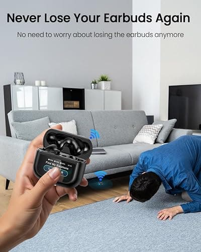 ZIUTY Wireless Earbuds Bluetooth Headphones, ANC/ENC Noise Cancelling, Ear Buds with Multifuntional Touch Screen, 40H Stereo Sound for Sports, IPX7 Clear Calls, 5 EQ for iOS Android (Jet Black) thumbnail 6