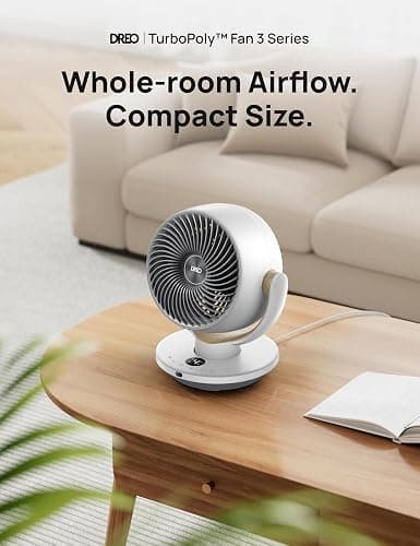 DREO Fan for Bedroom, Desk Air Circulator Fans with Remote, 11 Inch Table Fan for Whole Room, 65ft Powerful Airflow, 120° Vertical Manual and 90° Oscillating, 4 Speeds, 8H Timer, 25dB Quiet, Home thumbnail 2