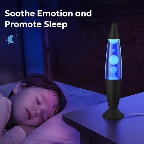 17 Colors LED Liquid Motion Lamps 13.5 Inch Color Changing Lamp Black Small Relax Night Light for Adults Kids Teens Sensory Mood Nightlight Mini Aesthetic Table Lamp for Bedroom, Retro Home Decor thumbnail 3