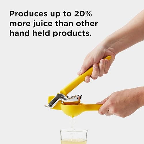 Chef'n FreshForce Lemon Squeezer Citrus Juicer, Manual Hand Press with Dual-Gear Power for Maximum Juice Extraction, Durable, Yellow thumbnail 4