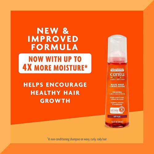 Cantu Wave Whip Curling Mousse for Natural Hair with Pure Shea Butter, 8.4 fl oz (Pack of 2) thumbnail 2