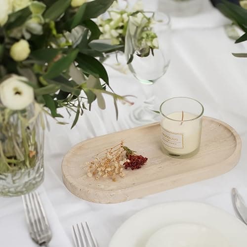 Koville Italian Travertine Tray, 12"x6" Vanity Decorative Marble Tray for Countertop, Catchall Tray for Perfume, Candles, Jewelry Dish Tray thumbnail 9