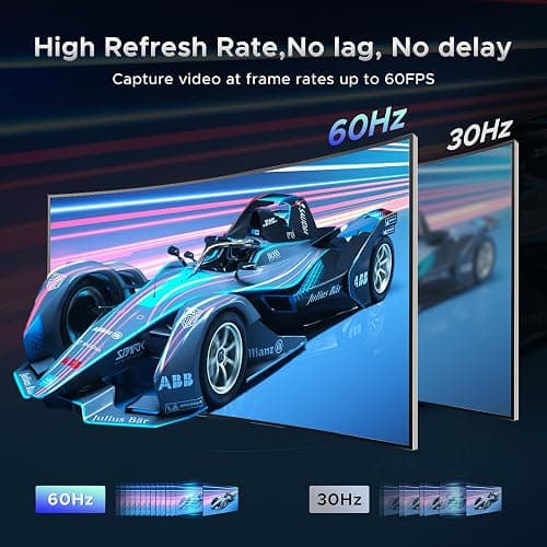 XIIXMASK Video Capture Card, USB 3.0 Capture Card 4K HDMI Loop-Out, 1080P 60FPS/2K 30FPS Video Game Capture for Works for PS5/Camera/PC thumbnail 6