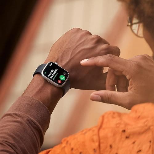 Apple Watch Series 8 [GPS, 41mm] - Silver Aluminum Case with White Sport Band - S/M (Renewed) thumbnail 3