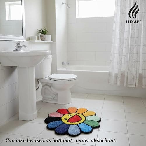 LUXAPE Murakami Rug - Handmade & Premium- 28in (70cm) - Hypebeast Decor - Hypebeast Room - Living Room, Bedroom, Children Bedroom, Door mat - Aesthetic Room Decor - Luxape Rugs (Luxape-A2) thumbnail 9