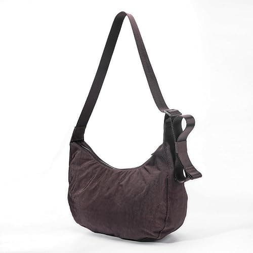 Medium Nylon Crossbody Crescent Bag: Slouchy Style Shoulder Casual with Adjustable Strap thumbnail 3