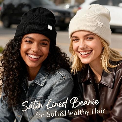 YANIBEST Satin Lined Beanie for Women Reduce Frizz Winter Hats for Women Men Silk Lining Soft Slouchy Warm Cuffed Less Static thumbnail 4