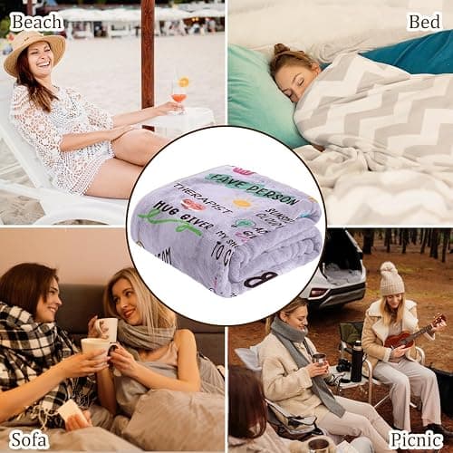 Best Friend Birthday Gifts for Women, Purple Bestie Gifts for Women | Best Friend Blanket 60"x 50", Friendship Gift for Woman, BFF - Soul Sister Gift for Woman, Christmas day for BestFriend thumbnail 7