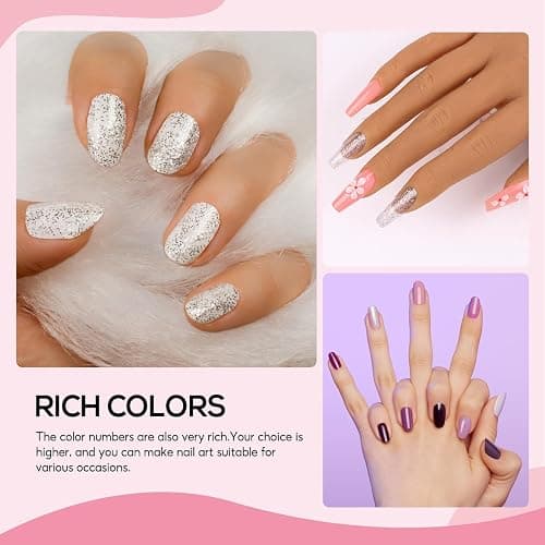 Major Dijit Complete Acrylic Nail Starter Kit with LED Lamp, 12 Colors Powder Acrylic Liquid Base/Top Coat Primer Electric Drill – DIY Nail Art Tools for Home & Salon thumbnail 7
