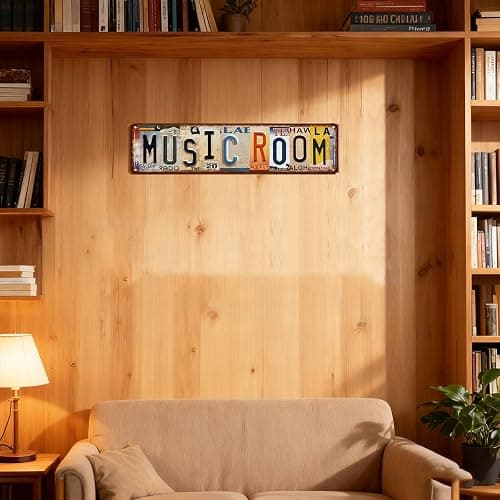 Retro Music Room Wall Decoration art Signs，Vintage Music Street Signs Metal Tin Sign Plate,16 x 4 Inches, Suitable for Band Poster, Studio, Bedroom, Grunge Room decor, Personalized Gifts Accessories for Rock Enthusiasts thumbnail 7