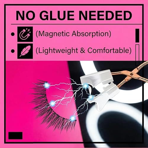 Magnetic Eyelashes with Applicator - Natural Look, No Glue or Eyeliner Needed, Lightweight & Waterproof Reusable False Lashes for Beginners thumbnail 4