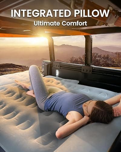 Inflatable Truck Bed Mattress for Tacoma Truck Air Mattress 5ft-5.5ft for Mid-Size Pickup with Detachable Tailgate Extension​, Honda Ridgeline Jeep Gladiator JT,Space-Optimized Design, Built in Pump thumbnail 8